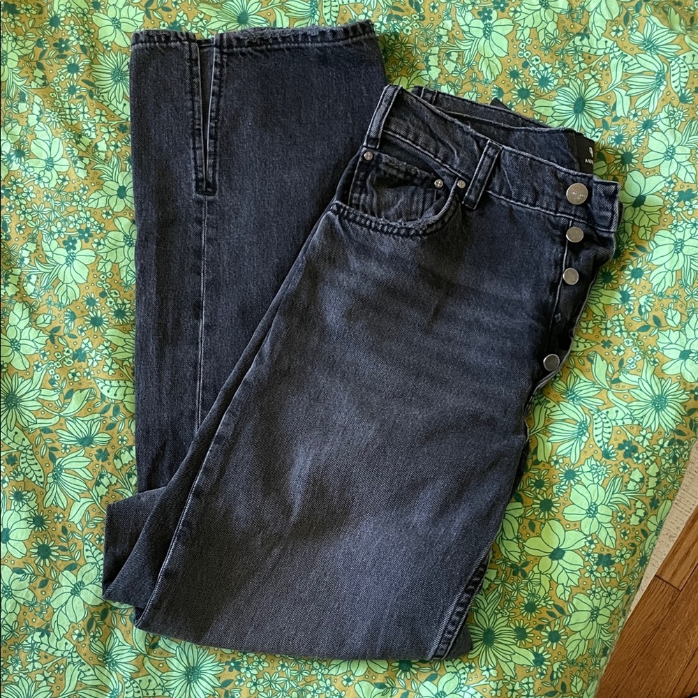 Anine Bing Charcoal Denim Jeans